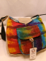 Preview: Umhängetasche mit Vordertasche aus Hanf-Batik 108